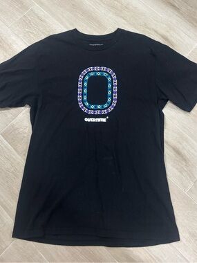 Overtime® Black Short-Sleeve Tee with Blue & Purple Graphic O